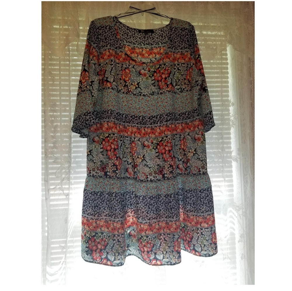 Chetta B Floral Long Sleeve Dress